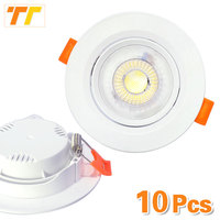 10Pcs LED Downlights 7W 9W Spot Lights 5W 12W 3W AC220V 110V COB Chip Recessed Ceiling Lamps For Home Illumination