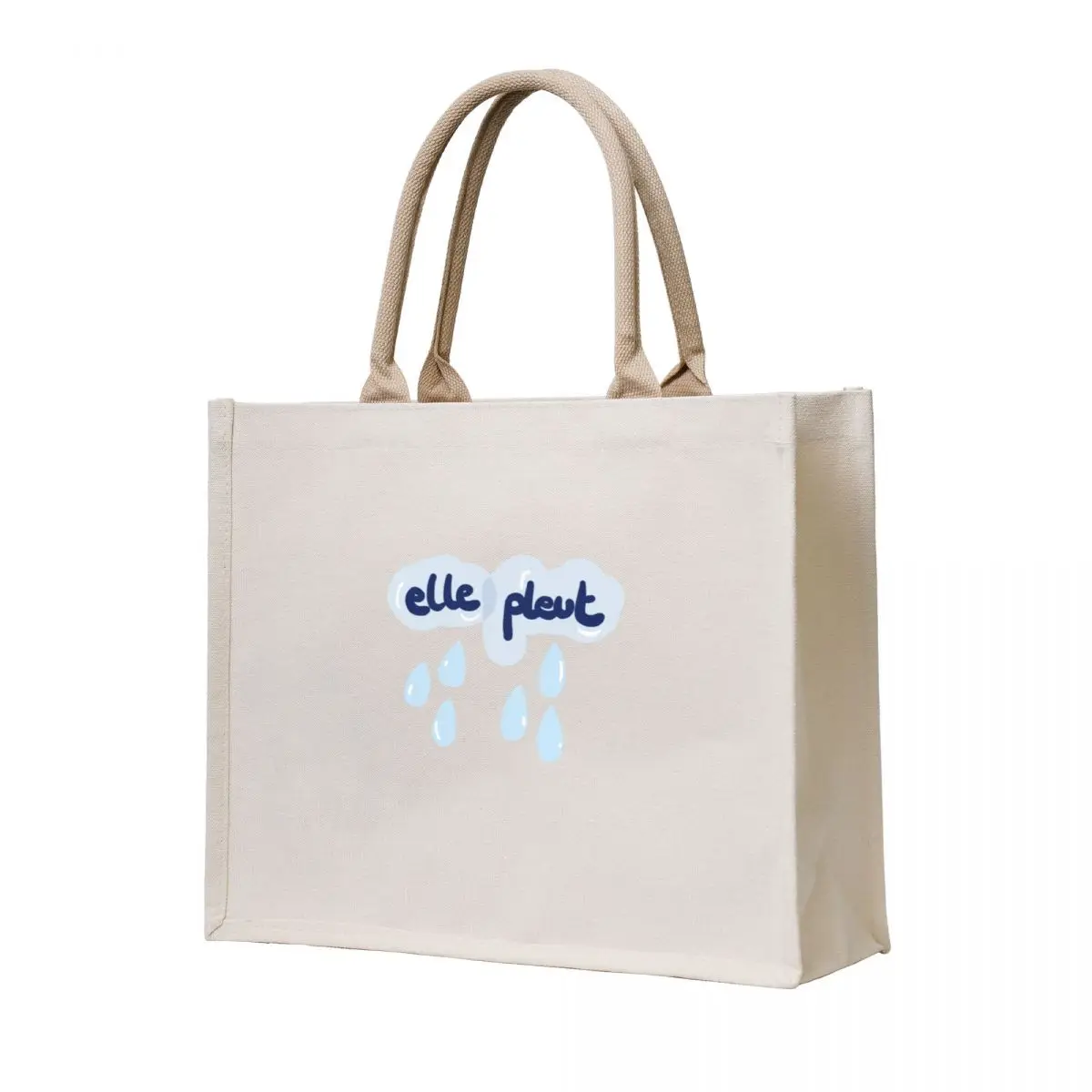 

Elle pleut (She rains - French vers.) Tote Bag canvas bags Women's tote bag Custom bag