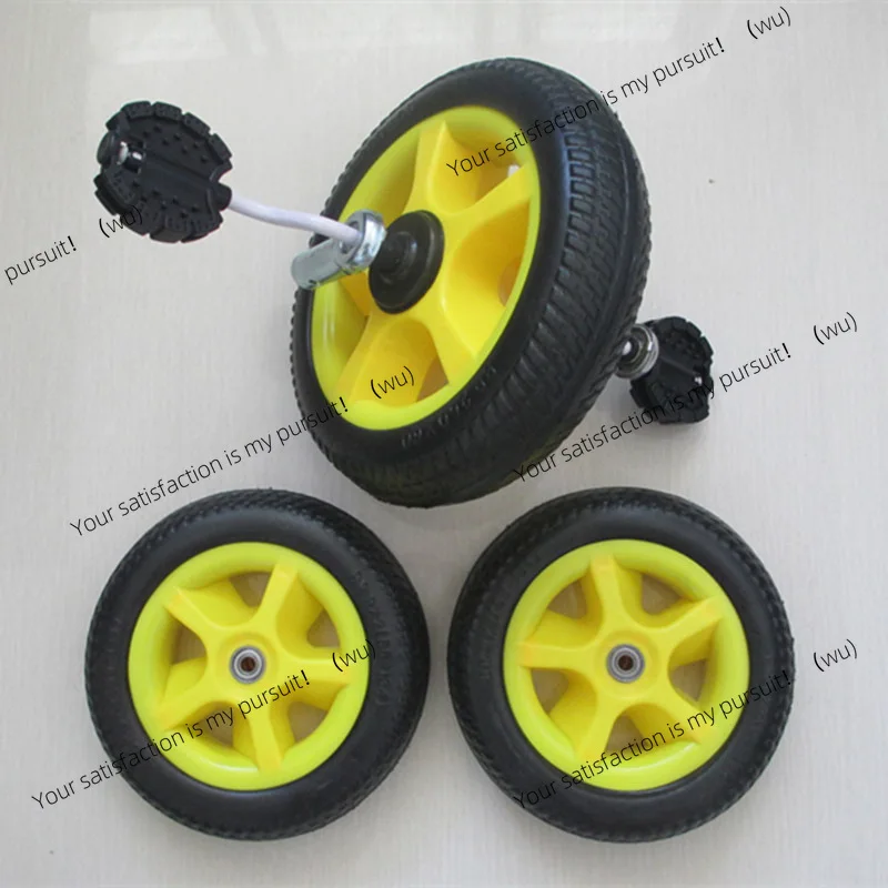 

Tricycle accessories Rear wheel axle Steering rod Baby stroller Hand push bicycle Rear foam wheel