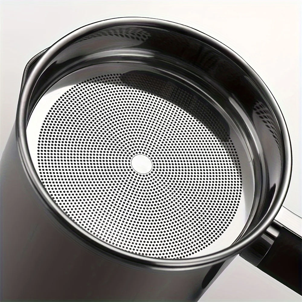 1pc Home Kitchen Container With Strainer Easy To Holding When Need Stainless Steel Made For Storage Cooking Oil And Grease