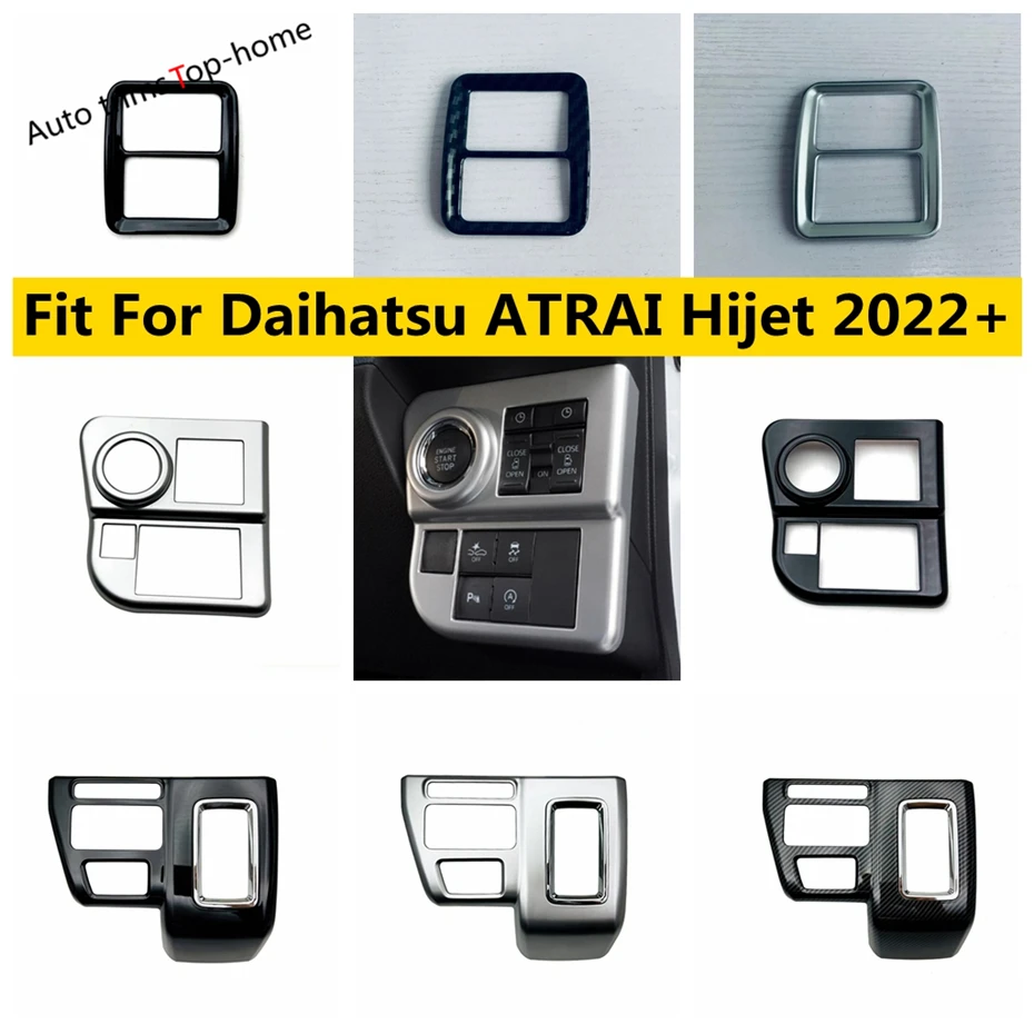 

Shift Gear Panel Start Stop Engine Push Frame Warning Light Button Decor Cover Trim For Daihatsu ATRAI Hijet 2022 Accessories