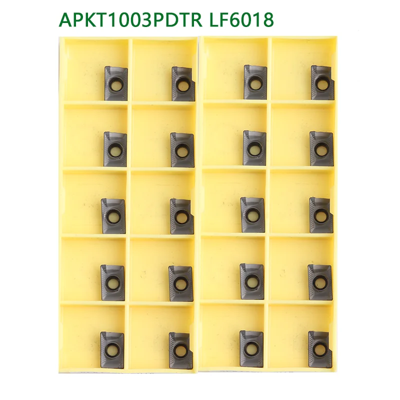 카바이드 인서트 APKT1003 PDTR LF6018 DESKAR CNC 선반 밀링 터닝 툴 APKT 1003 밀링 커터 블레이드, 스테인레스 스틸용