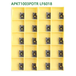 Inserto in metallo duro APKT1003 PDTR LF6018 DESKAR Tornio CNC Fresatura Utensili per tornitura APKT 1003 Lama per fresa per acciaio inossidabile