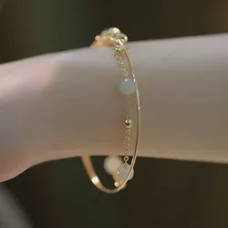 High Grade Natural Hetian Jade Bracelet Double-layered Wearing Niche Romantic Temperament Versatile Women Luxury Jewelry