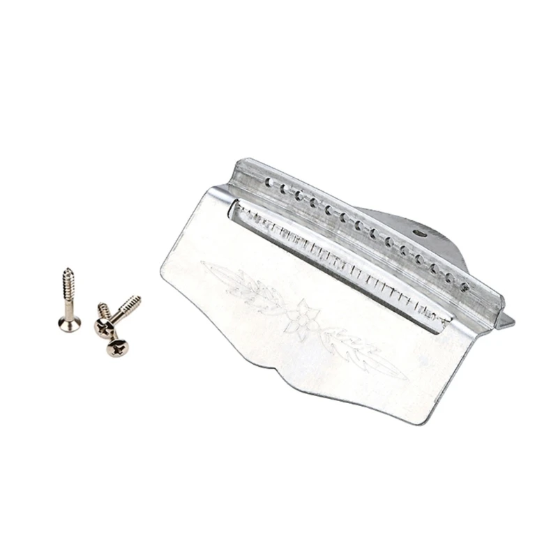 

Mandolin Tailpiece Bridge with Screws Replacement 14 Strings Metal Mandolin Tailpiece Parts Instrument Accessory