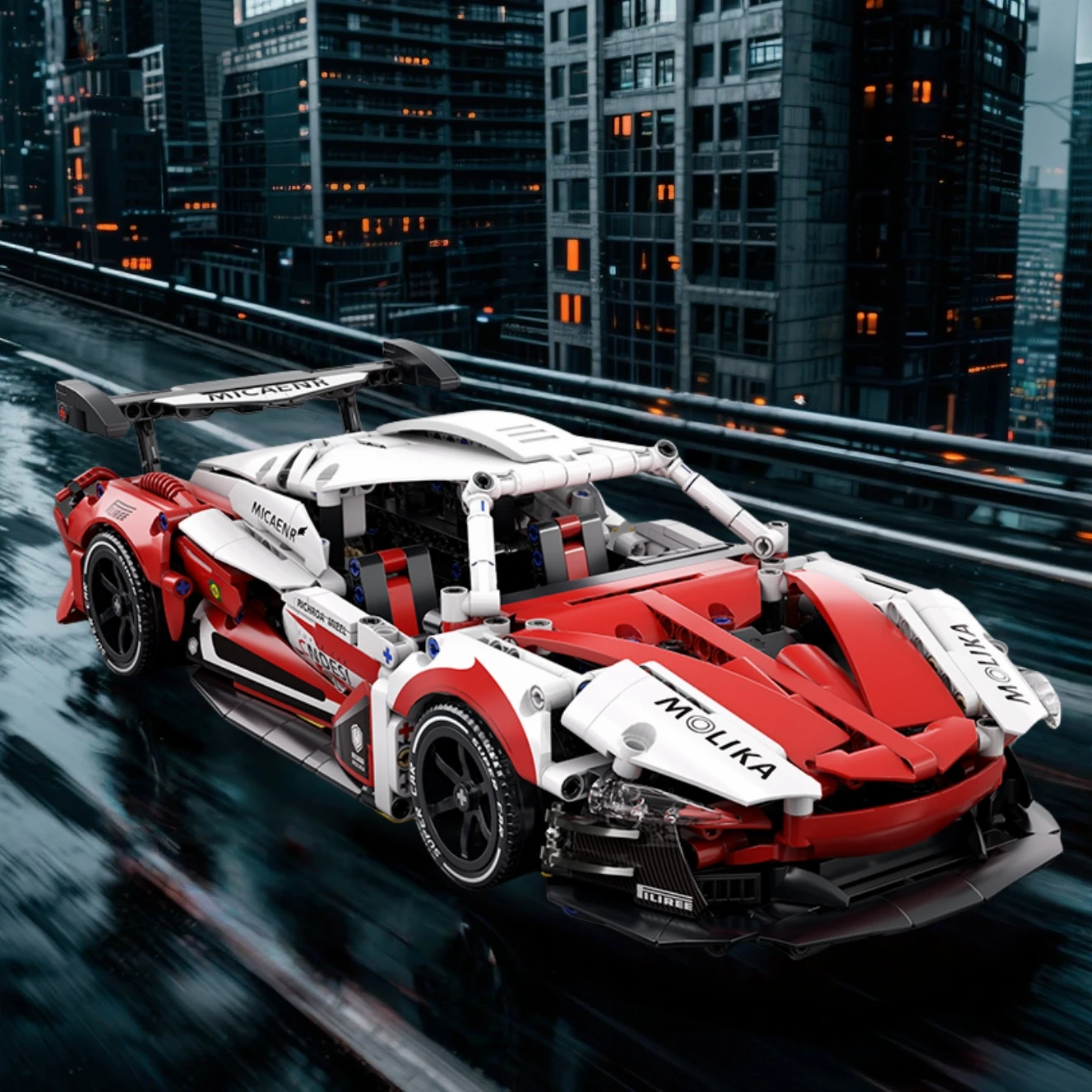 2025Hot 1200 + قطعة 1:14 التقنية P1 سوبر سباق السيارات اللبنات نموذج سوبر سيارات رياضية الطوب لعب للأولاد هدايا #5