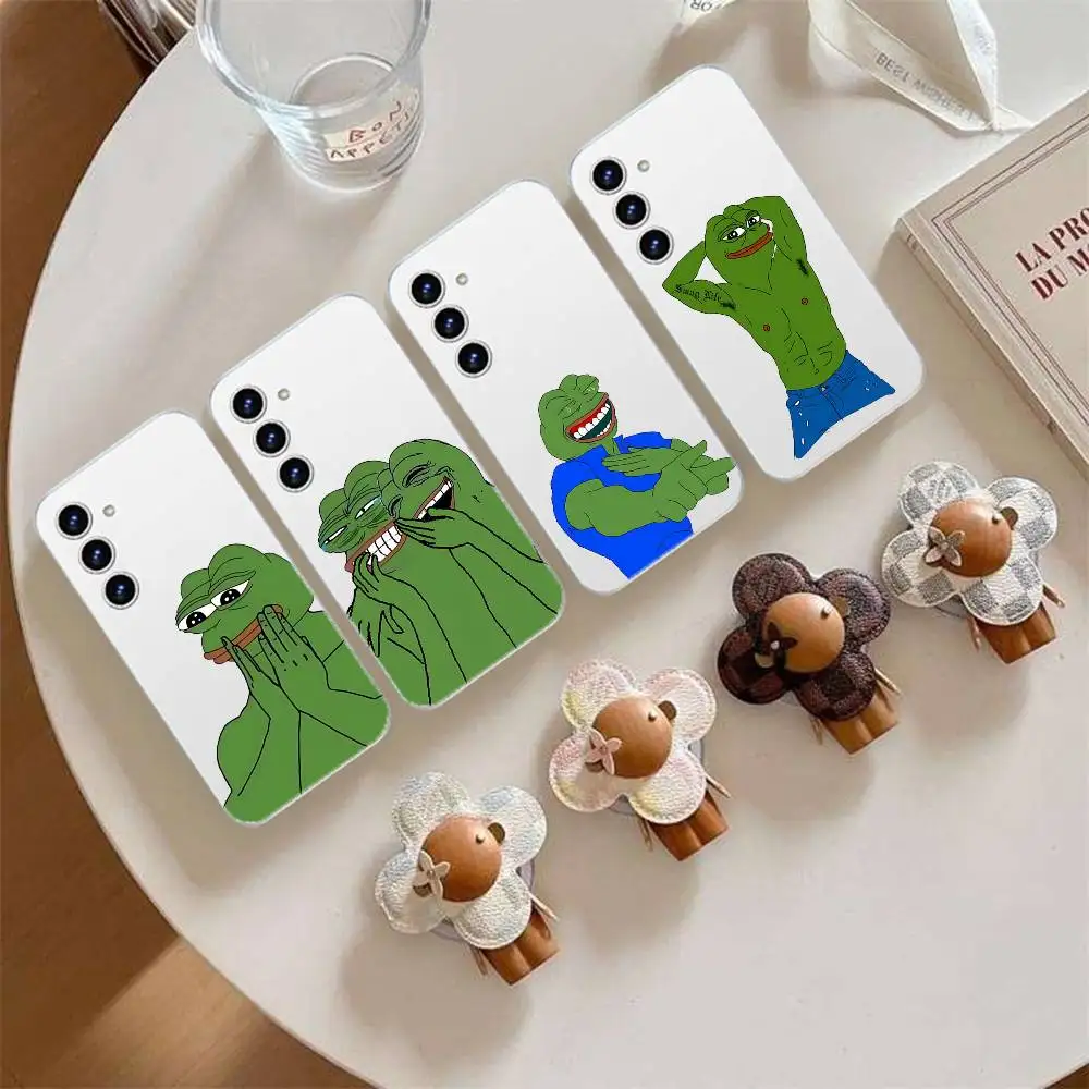 

Funny Sad P-Pepe The Frog Cartoon Phone Case For Samsung Galaxy A52 A12 A51 S21 Edge S22ULTRA S23 S24 S25LITE Plus Ultra Trans