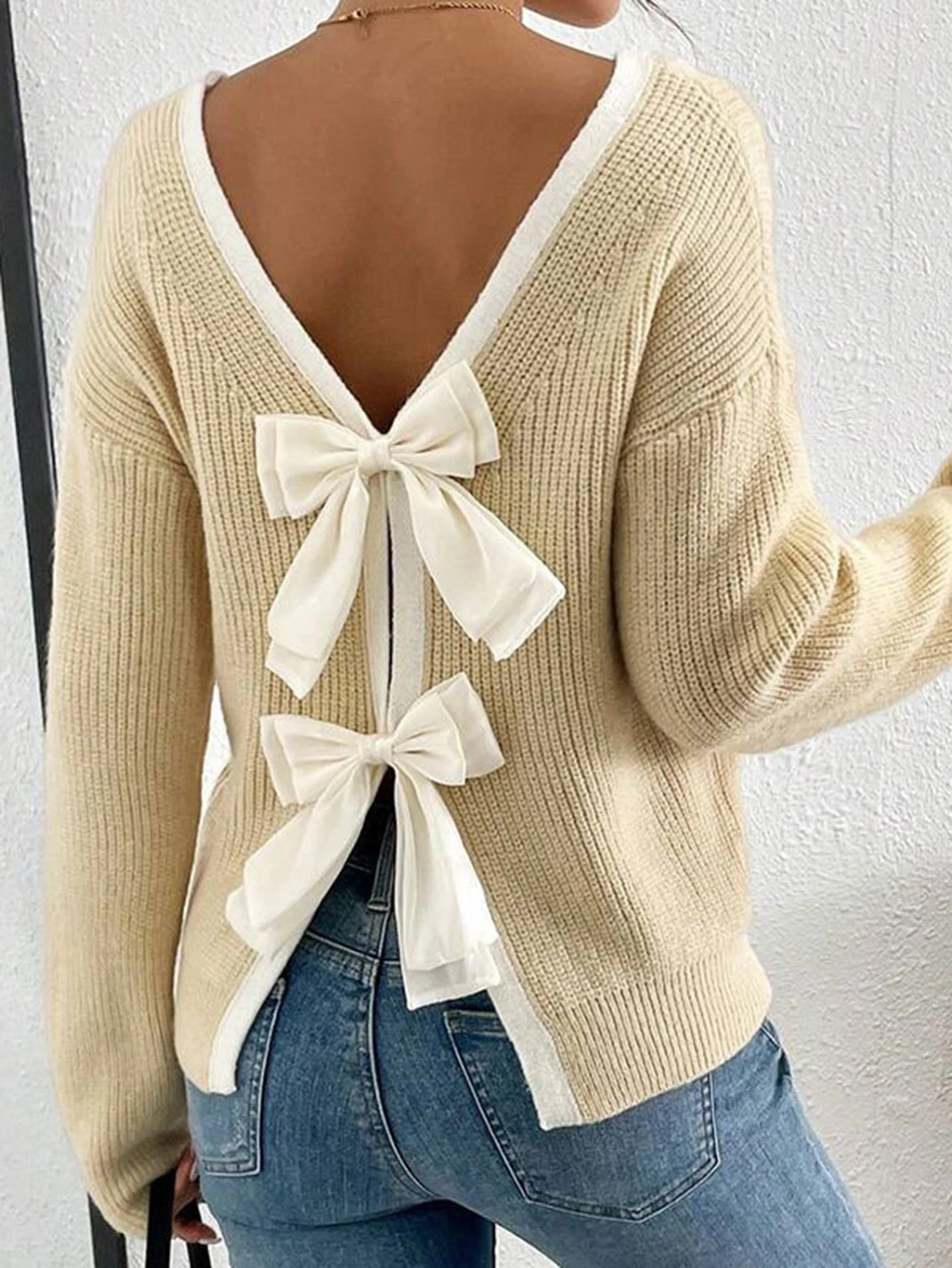 Women's Long Sleeve round Neck Sweaters Comfortable Plain Simple Fashion Autumn Winter Daily Wear Style