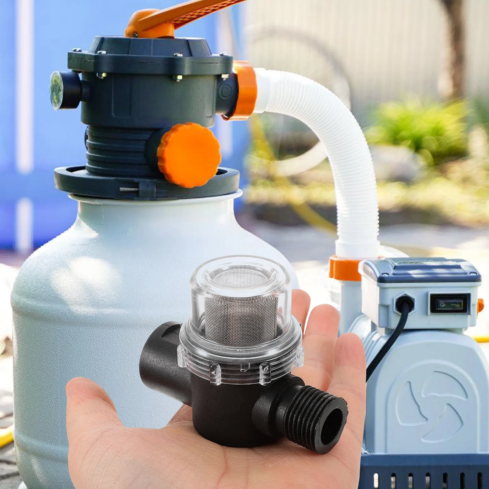 فلتر مضخة مياه 50 مصفاة شبكية RV استبدال فلتر مضمن لمصفاة مضخة المياه لمقطورة التخييم #6