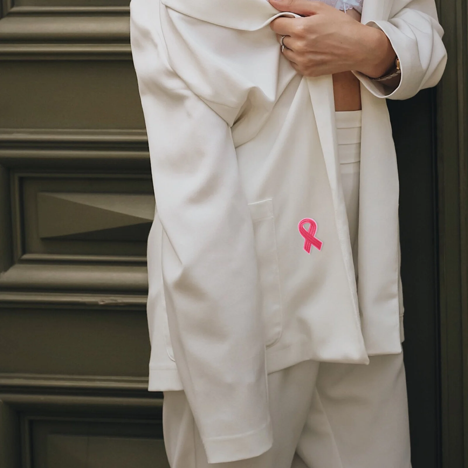 

30pcs Embroidery Ribbon Patches Pink Iron On Appliques For Clothing Diy Garment Accessories Hot Melt Sticker Craft