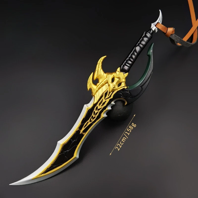 Neue Solo Nivellierung Anime Figur Peripherie Giftige Zähne Metall Modell Waffen und Requisiten Anhänger Schlüsselbund Geburtstag Geschenke Spielzeug