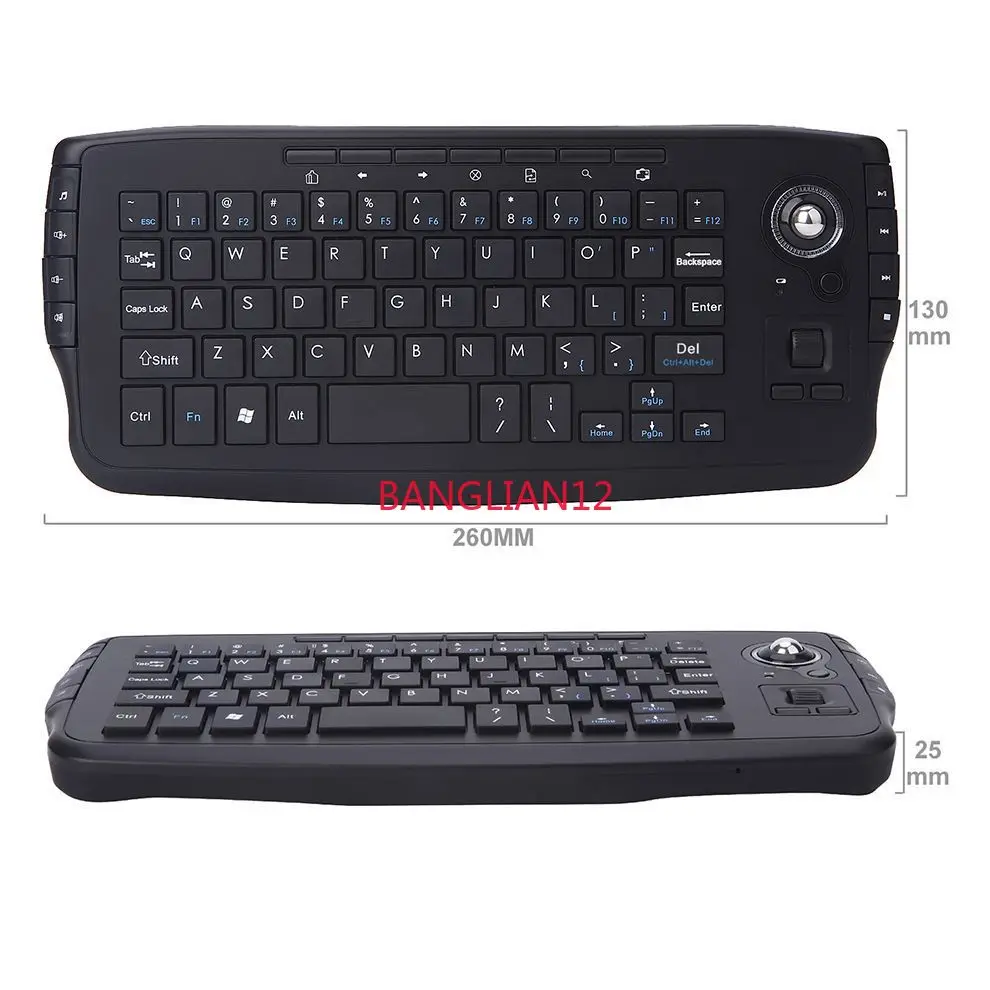 

2.4G trackball mini wireless keyboard and mouse, 2-in-1 keyboard and mouse set