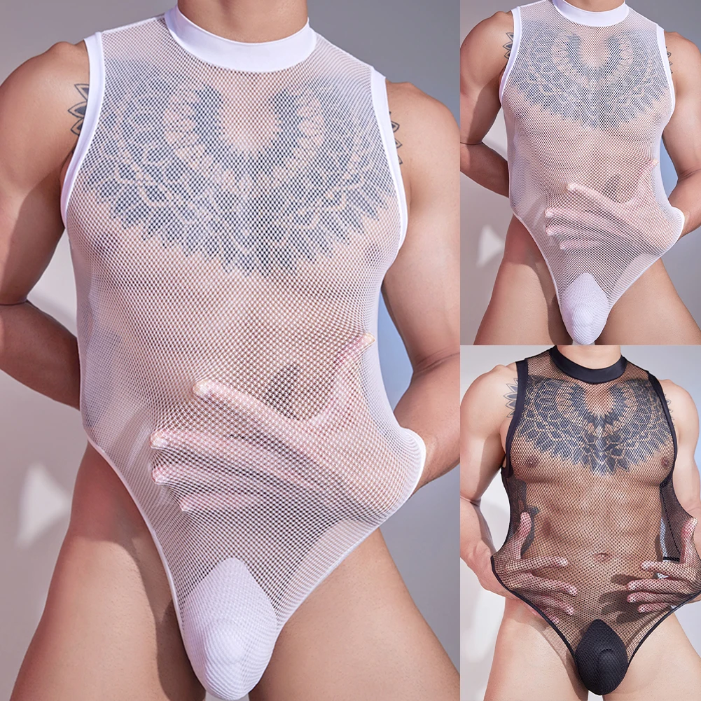 

Мужские прозрачные стринги, нижнее белье, эластичное боди, чехол, сексуальное нижнее белье, пижамы, сексуальные аксессуары, горячий купальник, однотонный комбинезон