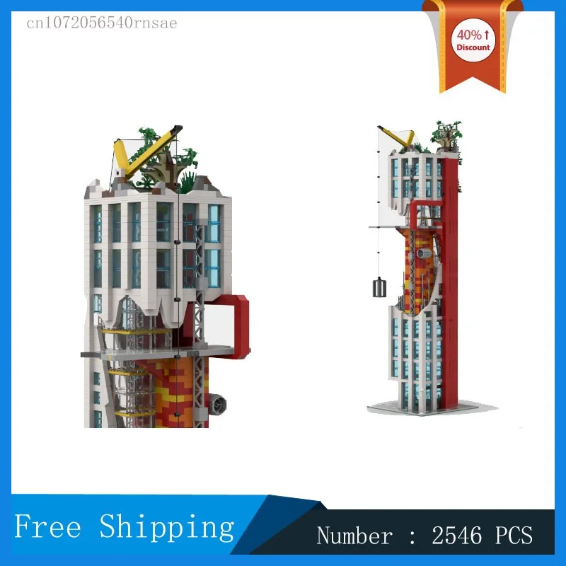 MOC City Architecture Street View Skyscraper Model Building Block Assembly Ruins Fortress Collection Series Toy Gifts