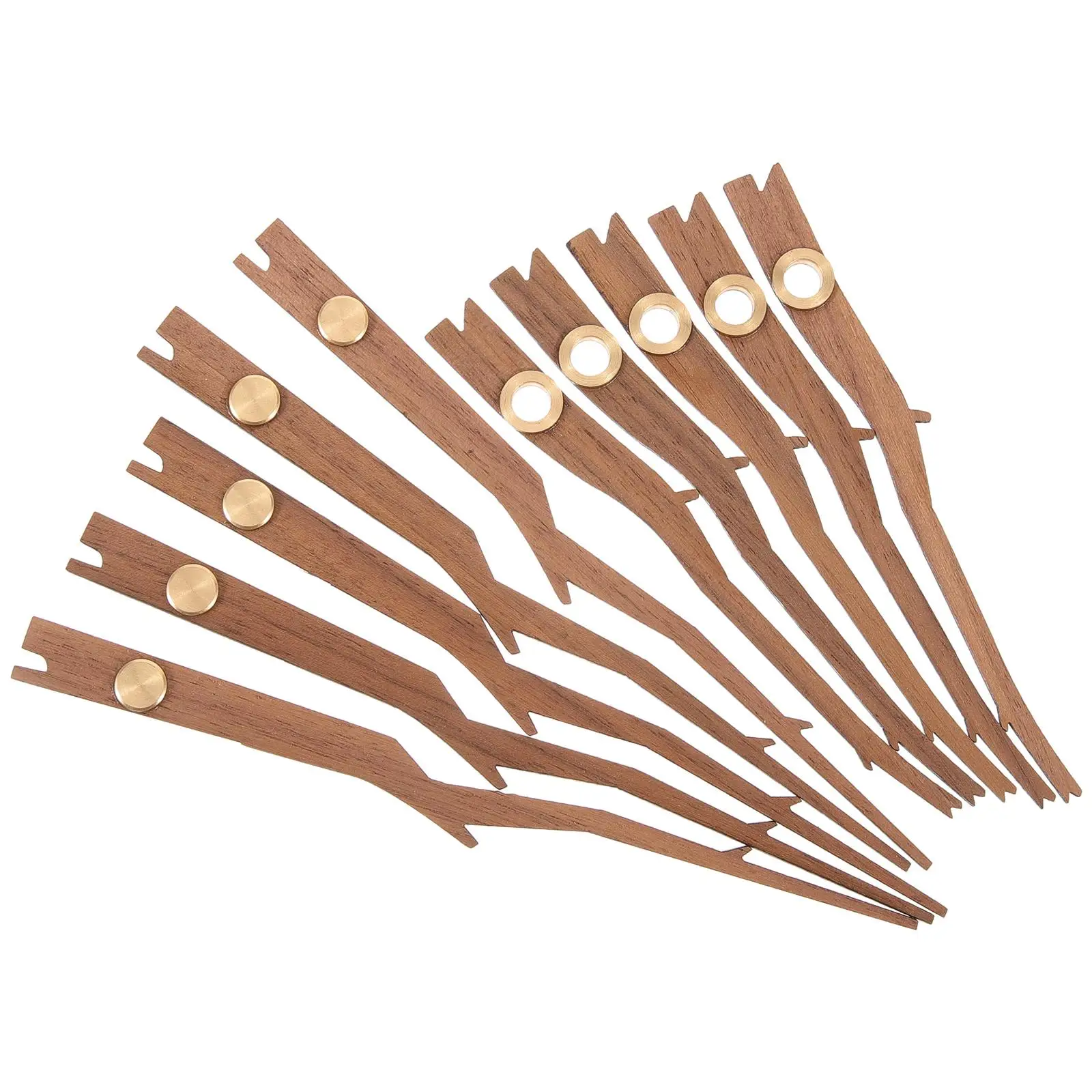 5 Sets Wooden Clock Hands Kit for Wall Clocks 12 Inch Wood Pointers Copper Bushing Replacement Mechanism