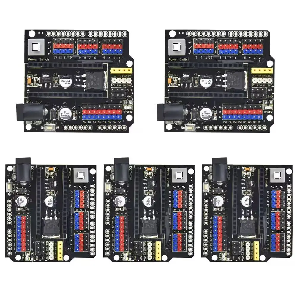 5pcs/lot Keyestudio NANO Shield With DC End /PH2.0 Port Extension Board Module For Arduino Nano V3.0/ Keyestudio Manufactured