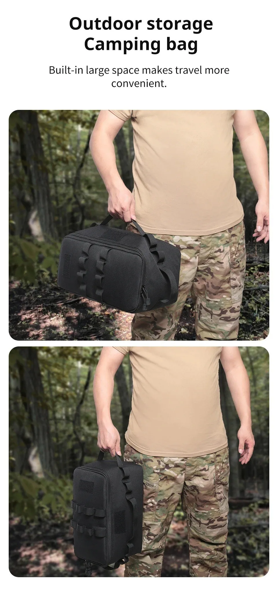 Outdoor-Camping-Gastank-Aufbewahrungstasche, große Kapazität, Bodennagel-Werkzeugtasche, Gasbehälter, Picknick-Kochgeschirr-Set-Tasche – Detail 10