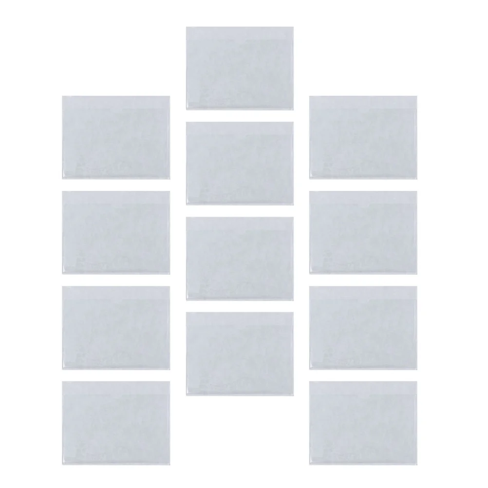 

30Pcs Clear Plastic Self-Adhesive Index Card Sleeve Business Cards Holder Organizer Label Protection Pocket Library Card Pockets