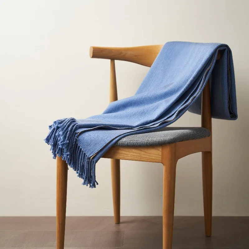 Best Quality 100% Australian Merino Double-Sided Yarn Throw Blanket Shawl for Winter Home Decor for Couch Bed or Sofa