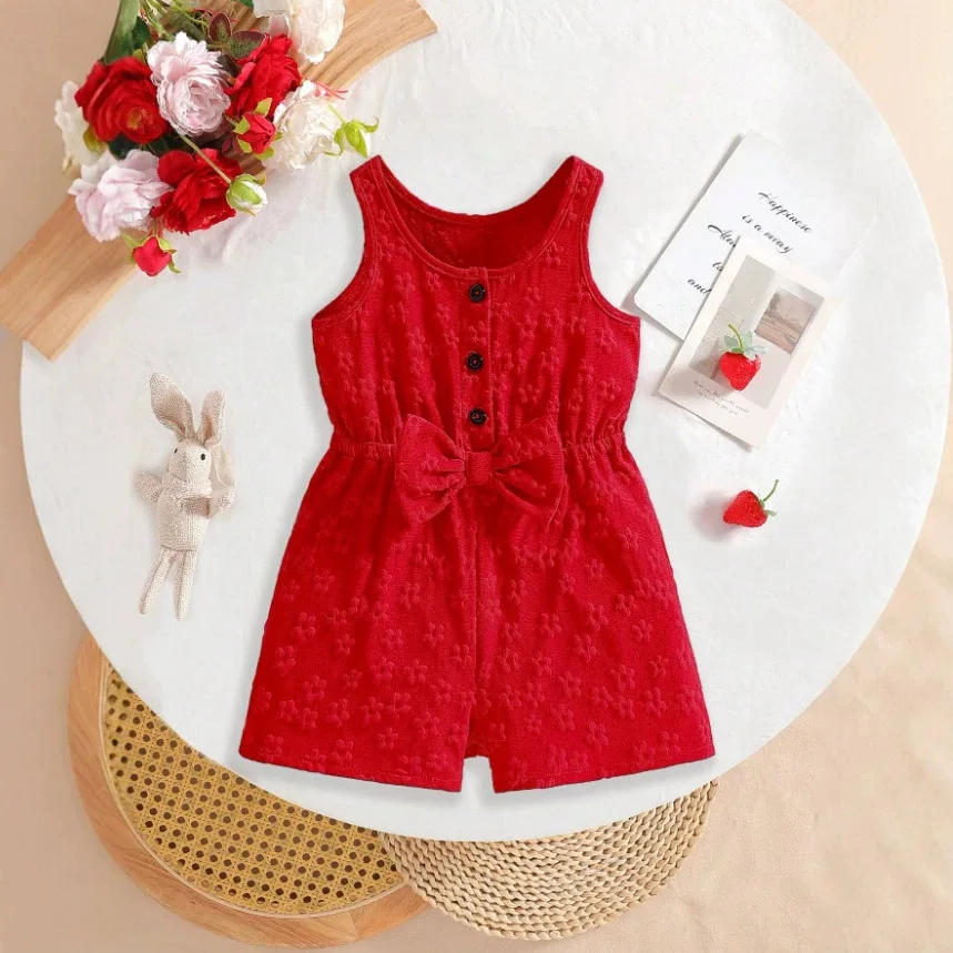 Somenie girls clothes girls onesie 2026 new jacquard bow