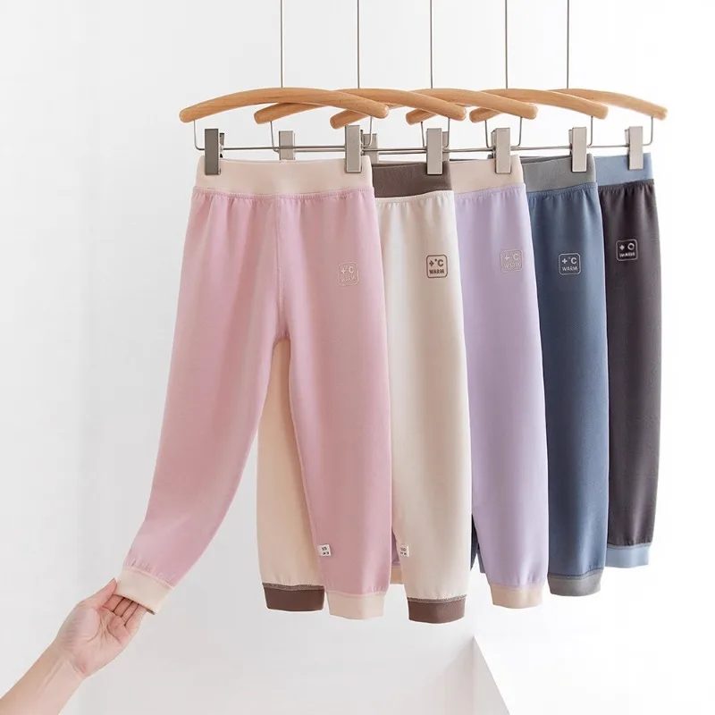 

Girls Boys Pant 2025 Autumn Winter Fashion Casual Daily Versatile Warm Soft Comfortable Patchwork Long Leggings