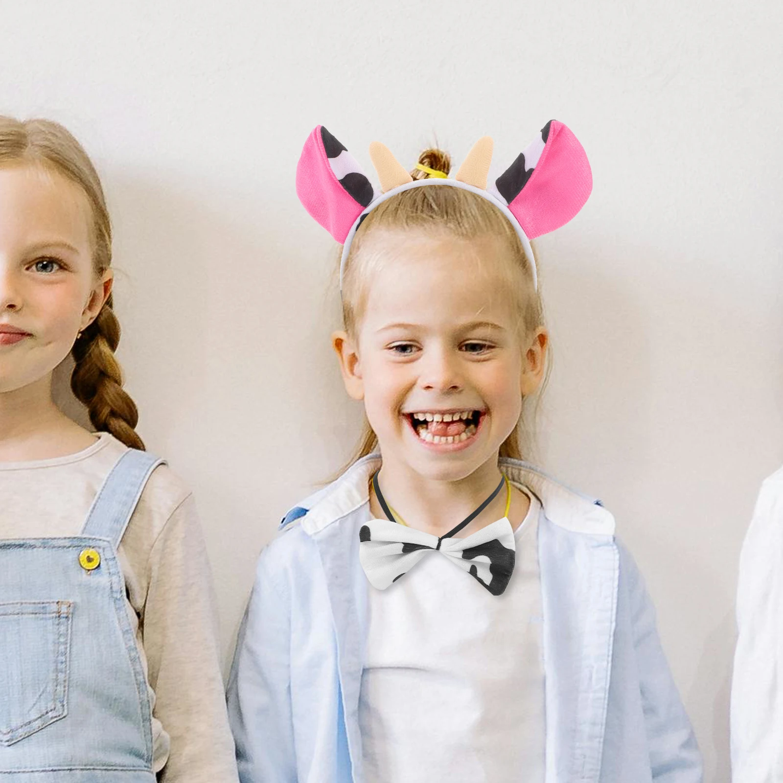 Mucca Spogliatoio Puntelli Costume Dairy Animale Cosplay Fascia Guanti Coda Papillon Carino Bagno Trucco Accessorio per feste per ragazze