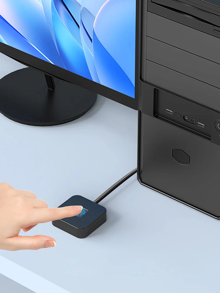 USB-считыватель отпечатков пальцев с 5-футовым кабелем для Windows Hello, считыватель отпечатков пальцев, биометрический считыватель отпечатков пальцев, вход в систему Windows 11/10