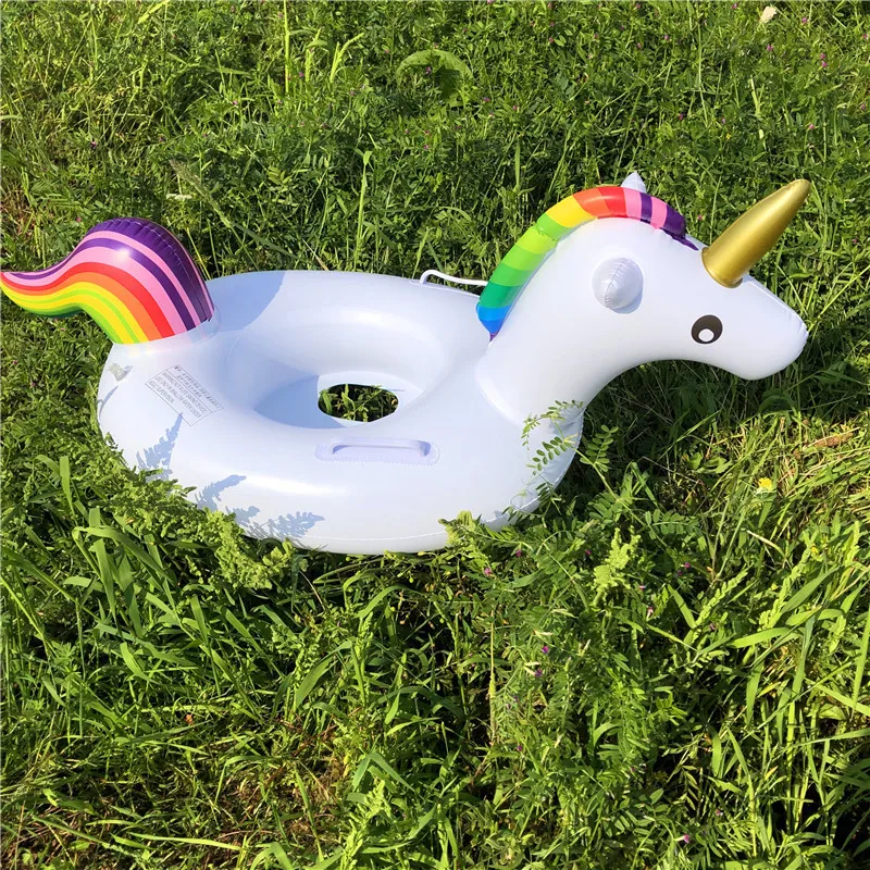 Children Swimming Unicorn Seat in Summer Infant Inflatable Water Toys Equipment Props Swimming Ring New Baby Cartoon Seat