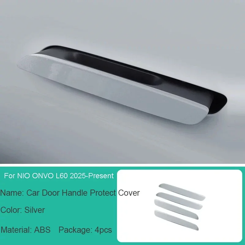 

Комплект из 4 накладок на дверные ручки из АБС-пластика для NIO ONVO L60 2025-наст. время, защита от царапин, водонепроницаемые, прочные, аксессуары для защиты экстерьера автомобиля