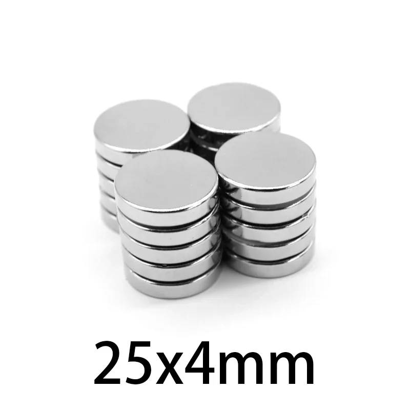 25x4 мм супер сильные магниты круглые круглые магнитные 25*4 мм для домашнего холодильника, офиса, DIY 25x4