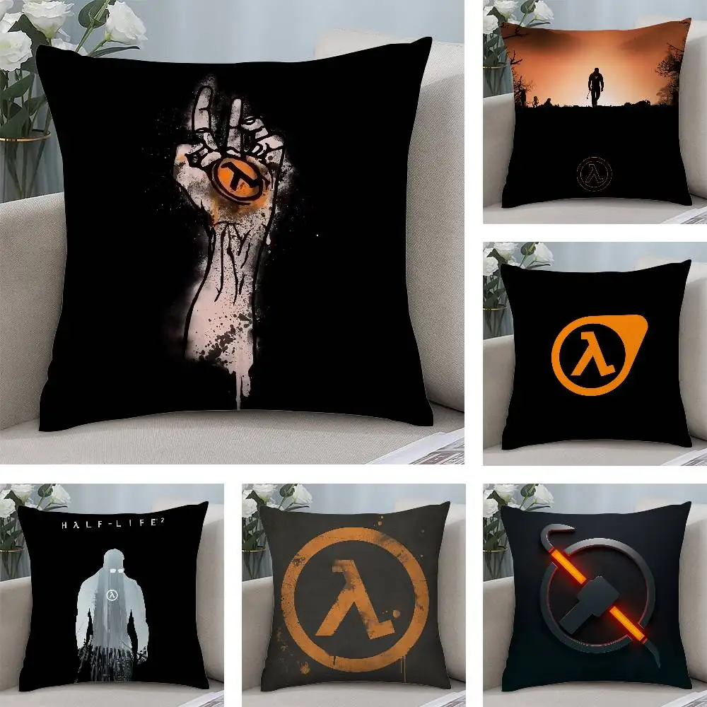

Game H-Half Life Pillow Case Short plush Double-sided Print Square Throw Pillow Covers Sofa Home Cushion Decor