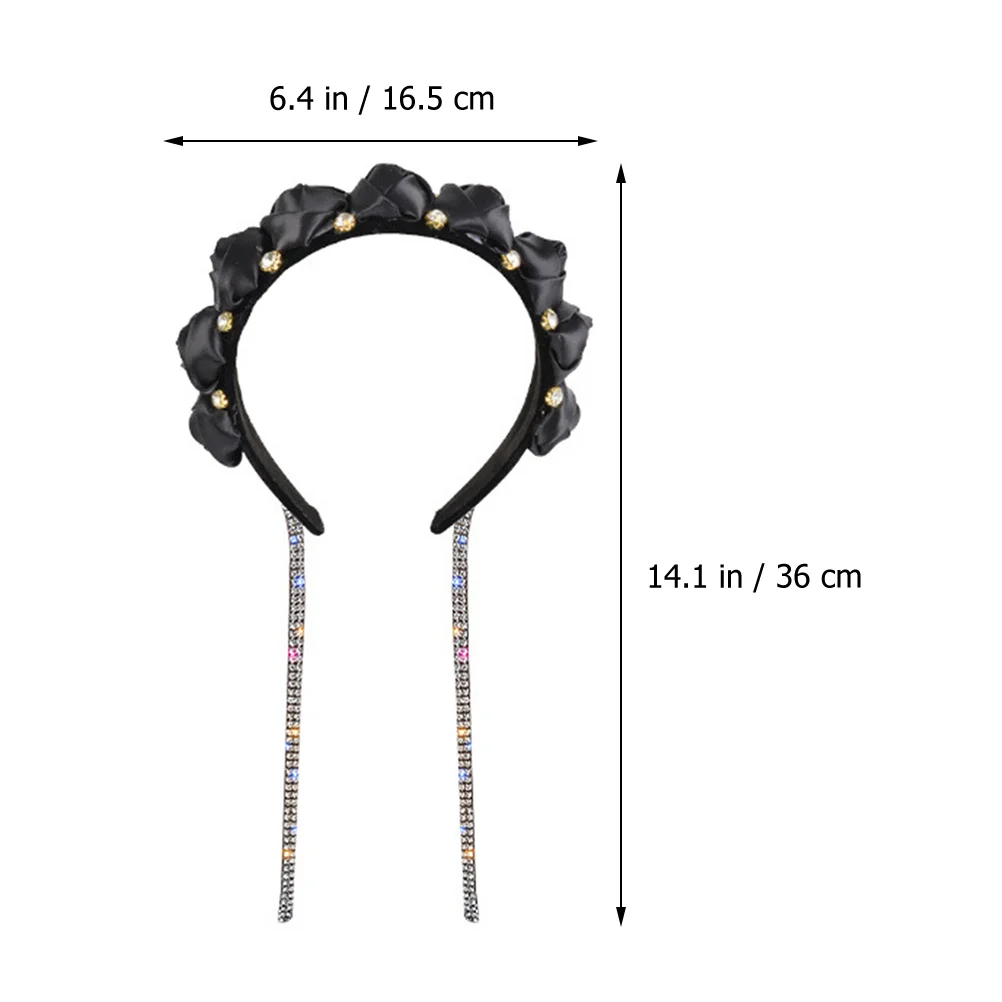 

Elegant Rhinestone Tassel Hair Band Floral Headband Fashion Hair Jewelry Accessories Perfect for Parties