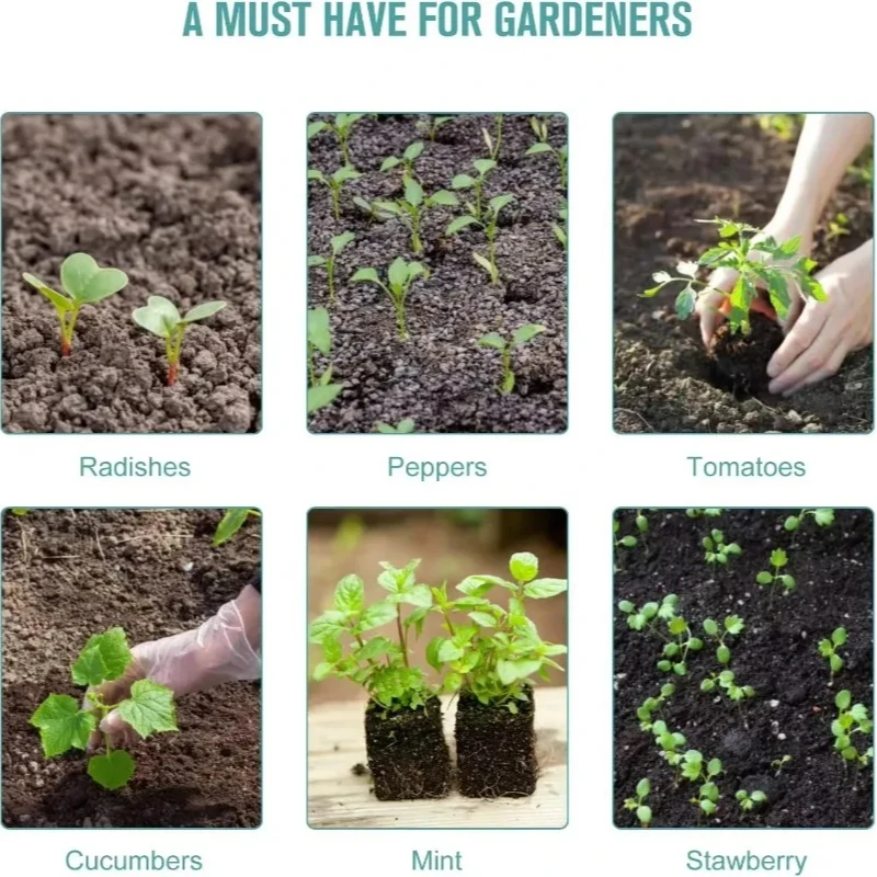 12 Cell Cover Nursery Tray Box with Growing light Seedling Germination Planting Pot Full Spectrum LED Growth Promotion