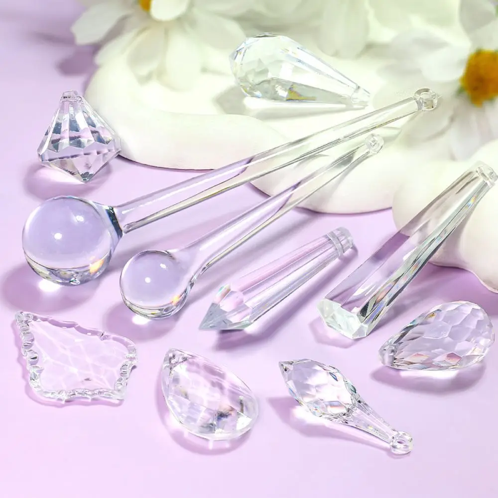 Decorative Clear Plastic Drops For Chandelier Wedding Party Ornament Bead Curtain Pendant DIY Craft Decorations