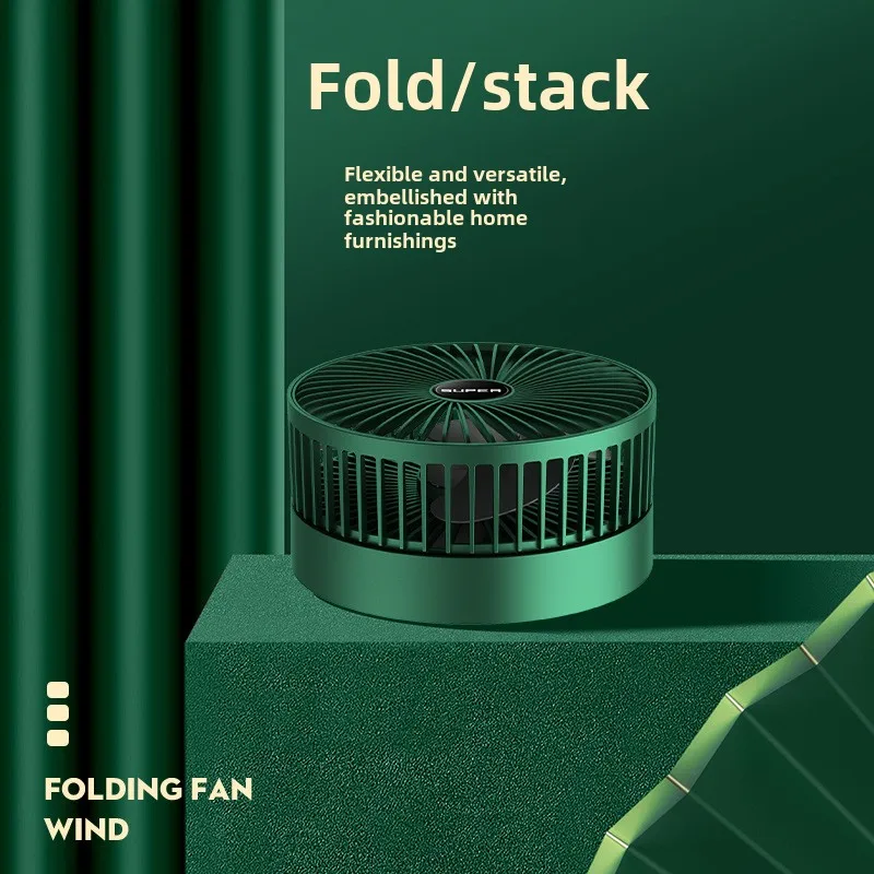 Portable Mini Fan USB Charging Foldable Extendable Rechargeable Vertical Fan Floor Office Dormitory Desktop Accessories