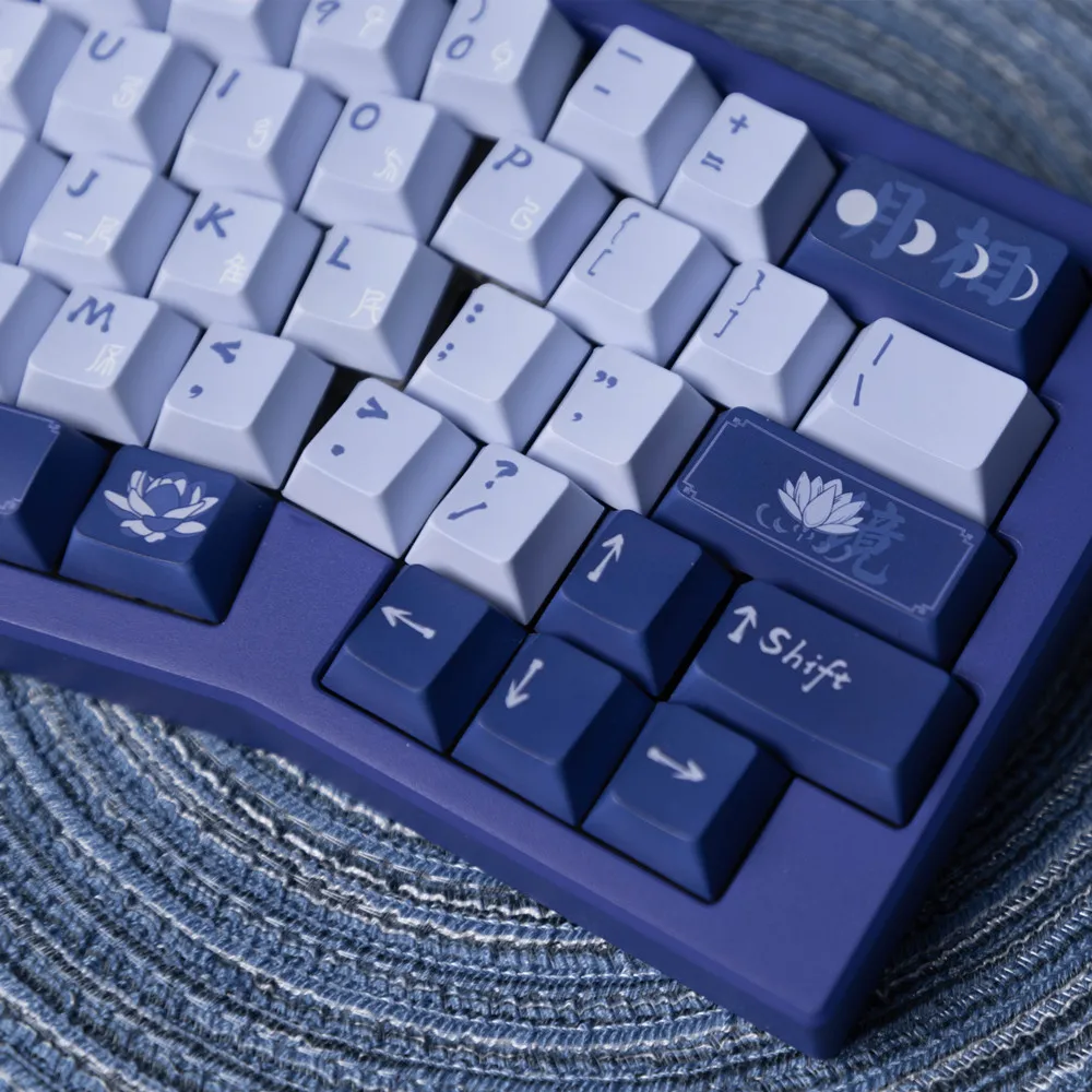 Imagem -06 - Dye Fitish-keycap Fluxo de Espelho 61 Teclas Conjuntos Pbt Conjunto Completo para Teclado Mecânico Perfil Cereja 182 Teclas Dye-sublimação