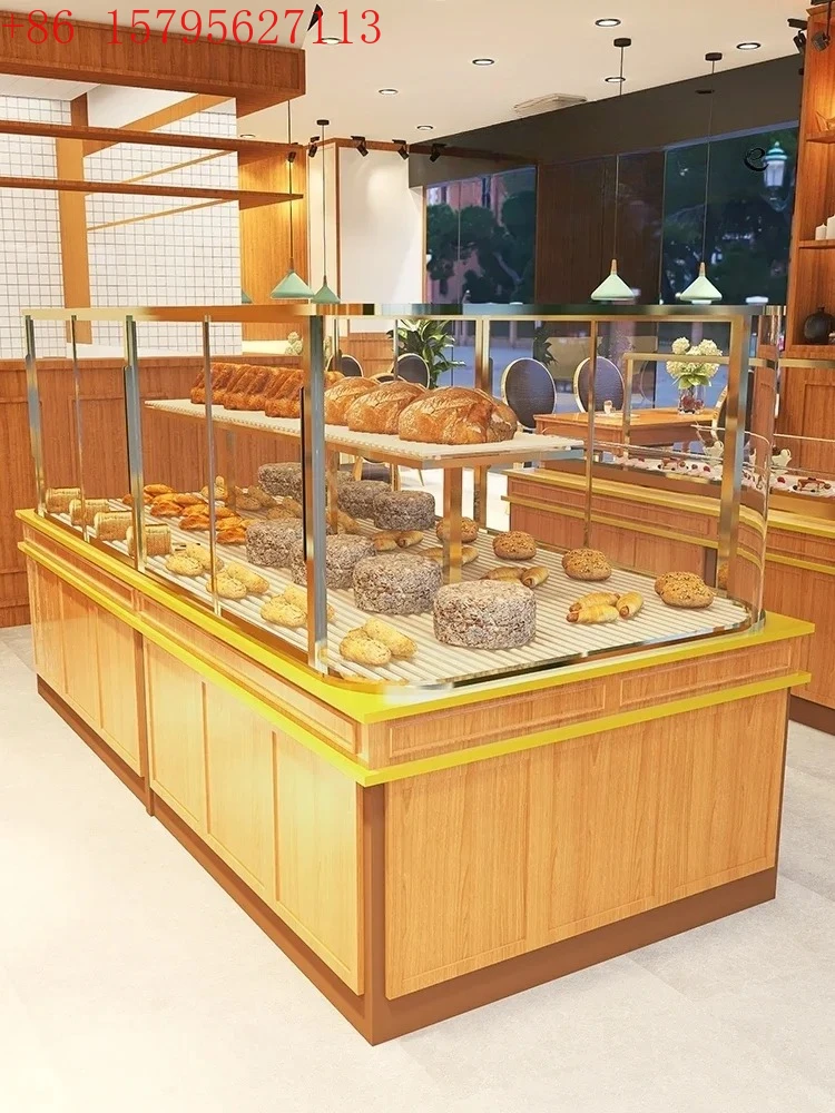 

Шкаф-витрина для хлебобулочных изделий, стеклянный коммерческий небольшой прилавок для тортов с титановым покрытием