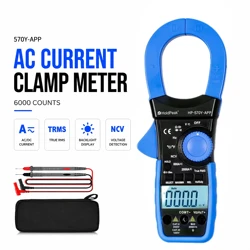 HoldPeak 6000 Counts Bluetooth Digital Clamp Meter 2000A AC DC Ammeter Multimeter Voltage Ohm Capacitance Test Instrument