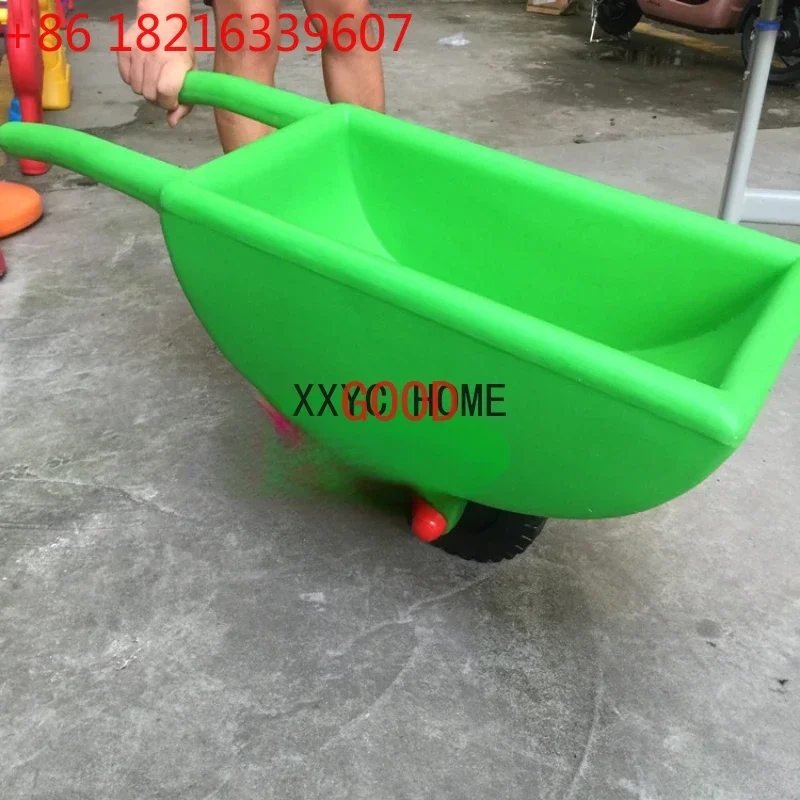 TAOParent-Child Garden Children's Single Wheel Dumptruck Trolley Toy Car Thickened Perambulator