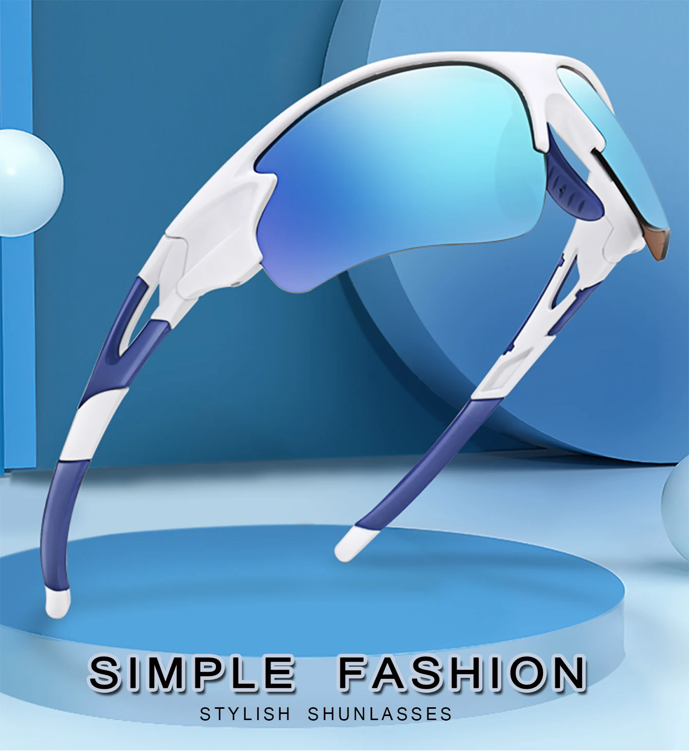 Marke Mode Frauen Männer Sonnenbrille Outdoor Sport Angeln Radfahren Laufen Fahren Brillen Frauen Mode Brille Komfortable Nase – Detail 1