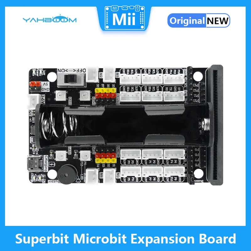 Imagem -01 - Yahboom-placa de Expansão Microbit Superbit Vem com Iic Uart Wifi Interface de Sensor Luz Rgb para Bbc Micro:bit v2 v1