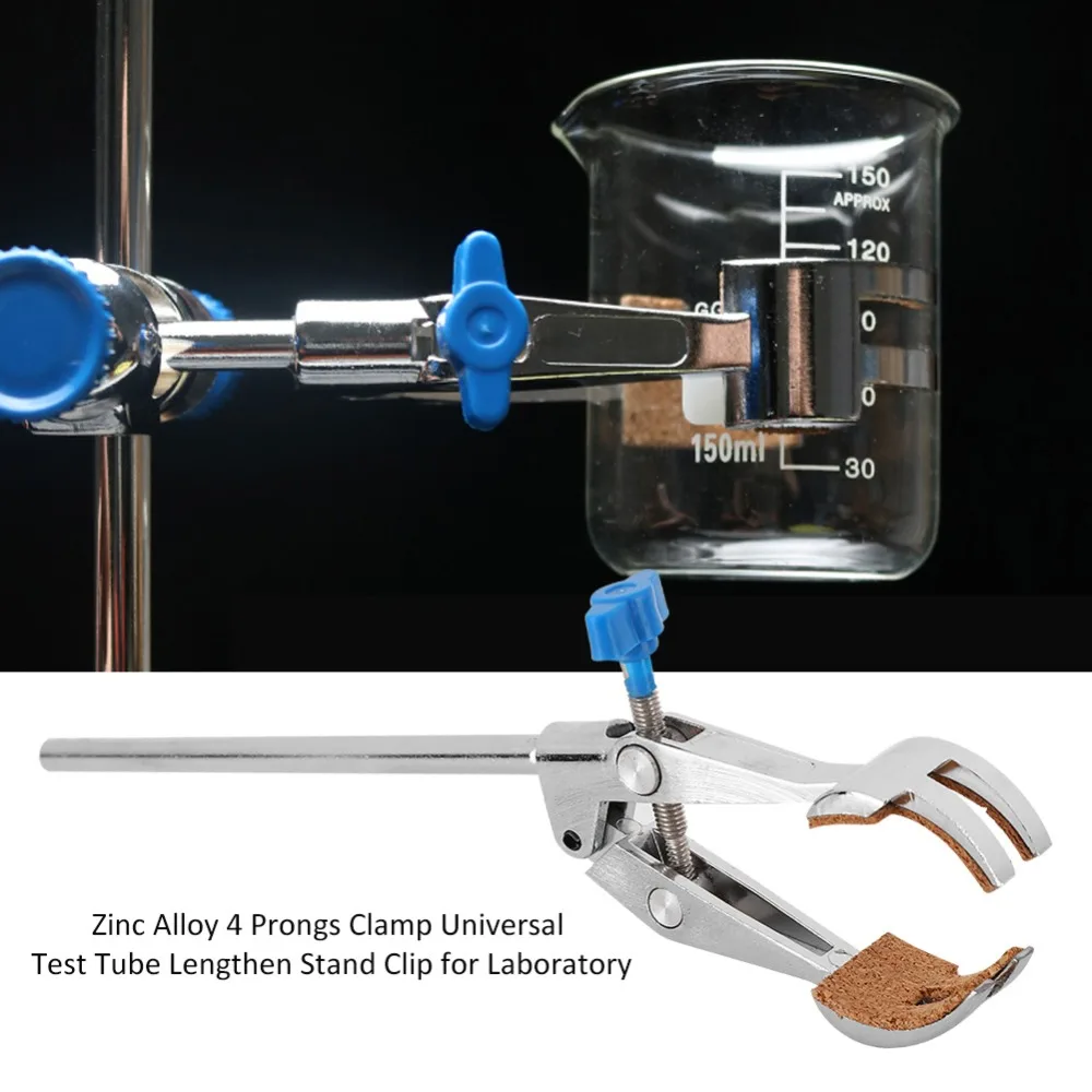 Zinc Alloy Lab Flask Clamp Anti Slip Pad Rotatable Head Beaker Holder Adjustable Jaw Heavy Duty Universal Lab Clamp