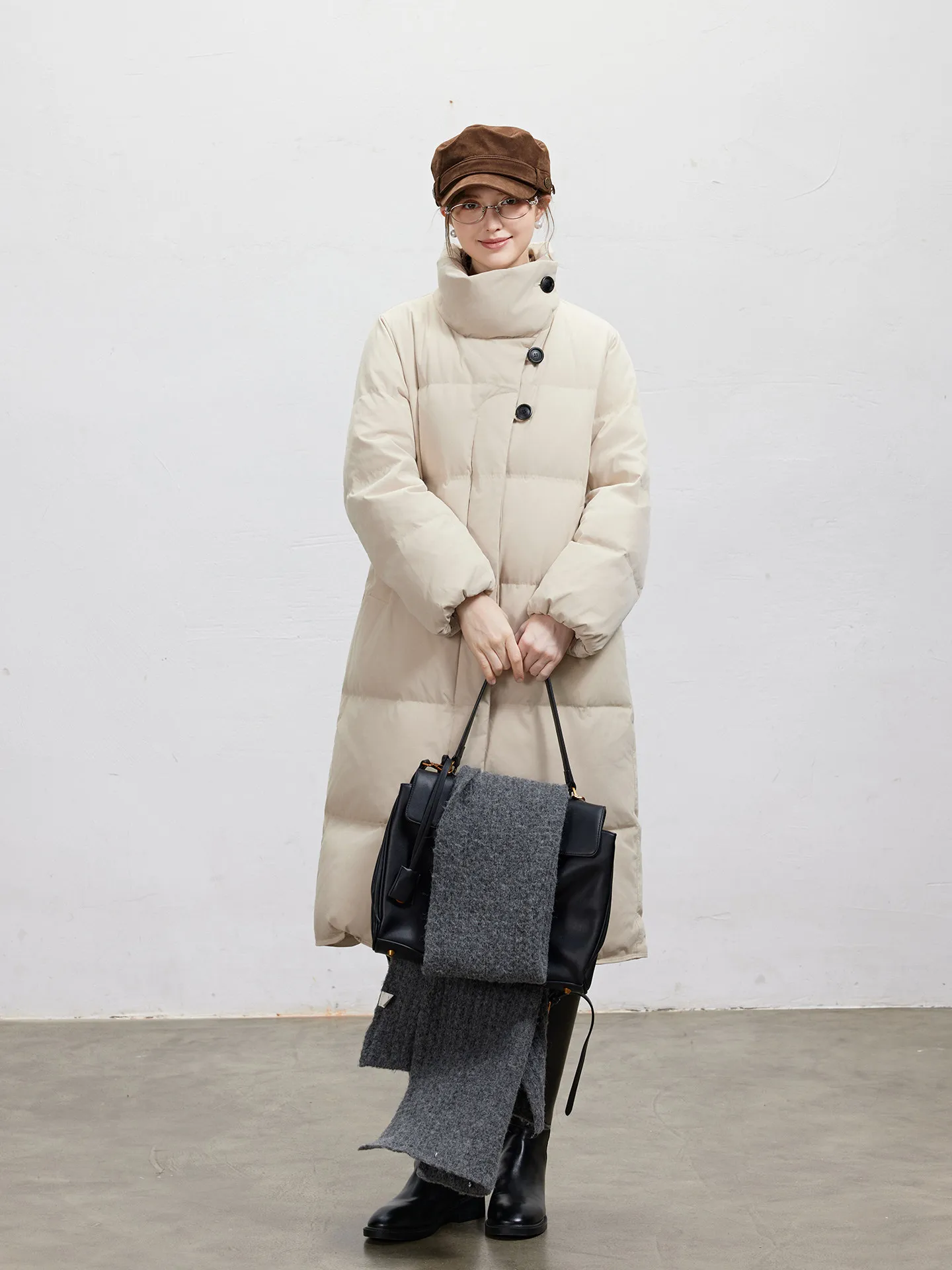 LIEDU Korean Style Stand Collar Long Puffer Parka Women Plus Size Thick Warm Button Front Pocket Winter Casual Wear Coat 2026