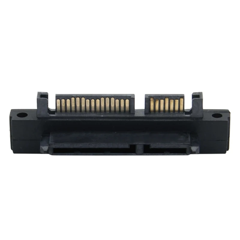 1 Piece SAS Female To SATA Male 15Pin Bend Head 90 Degree Angle Adapter Converter SFF-8482 Black For Motherboard Cable