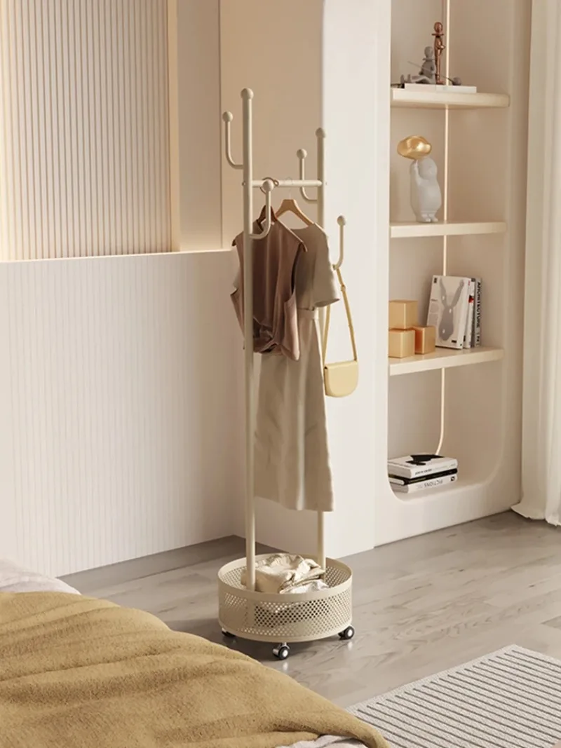 

Hanger floor bedroom movable small hanger bedside household room clothes hanger does not occupy the coat rack