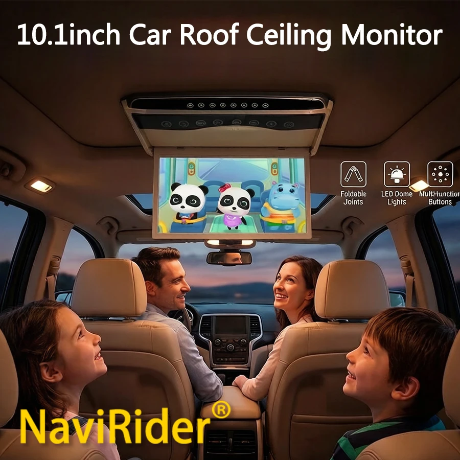 10.1inch Universal Car Roof Ceiling Monitor Multimedia Video Player For SUV Truck Van Entertainment System With HDMI USB Input