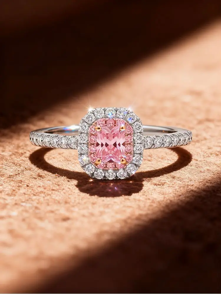 

925 Sterling Silve Luxury Fashion Delicate Square Zircon Ring For Women Party Anniversary Personalized High Quality Fine Jewelry