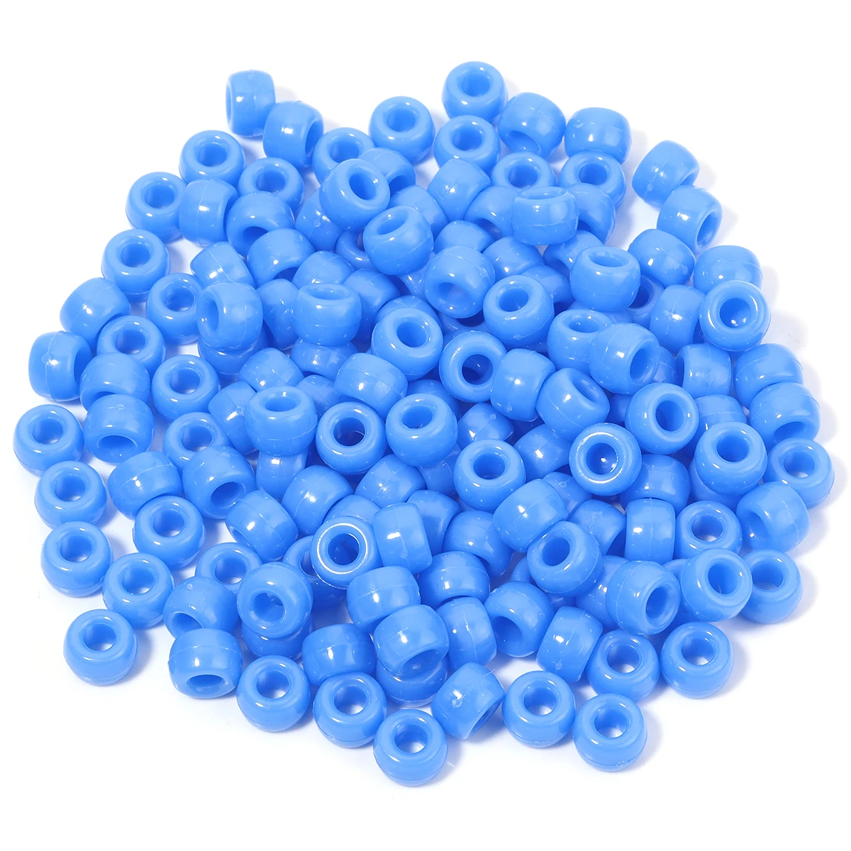 200 teile/los 9mm Mix Farbe Acryl Perlen 4mm Großes Loch Runde Lose Perlen Für Schmuck Machen DIY Halskette armband Handwerk Zubehör