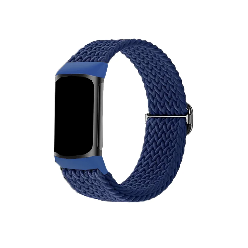 Dehnbares Nylonarmband für Fitbit Charge 6 5, elastisch, gewebt, weich, Sport, atmungsaktiv, Uhrenarmband, Schlaufenersatz für Fitbit Charge 5 6 – Detail 4
