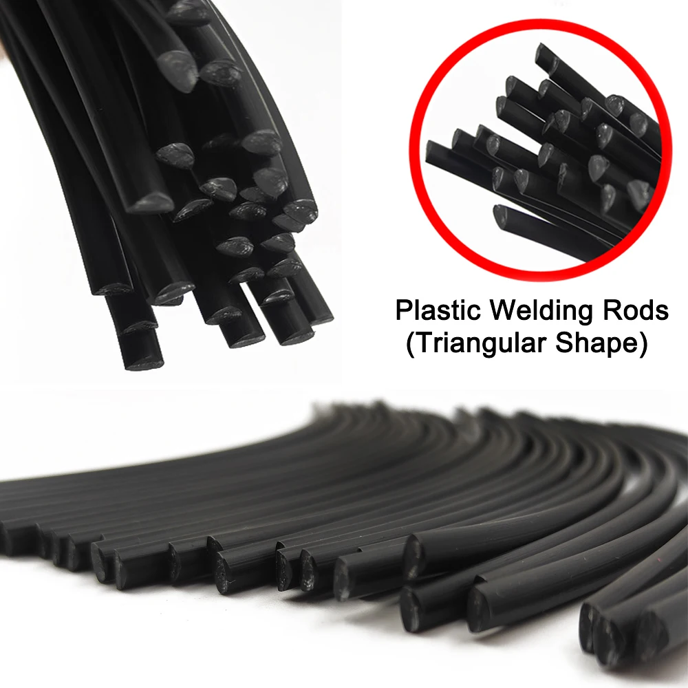 PP Plastic Welding Rods (3mm) Black, Pack of 200mm/300mm Triangular Shape/welding Supplies